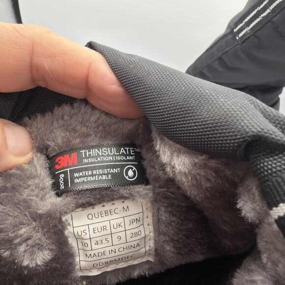 Nortiv8 Quebec Insulated Hiking Snow Winter Men's Boots sz 10 Black 200g - Picture 6 of 8